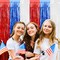 4-Pack Red, White, and Blue Foil Fringe Curtains - 3.3ft x 6.6ft Metallic Tinsel Backdrop - Patriotic Streamers for 4th of July, Memorial Day, Birthdays, and 2026 Sestercentennial Photo Booths